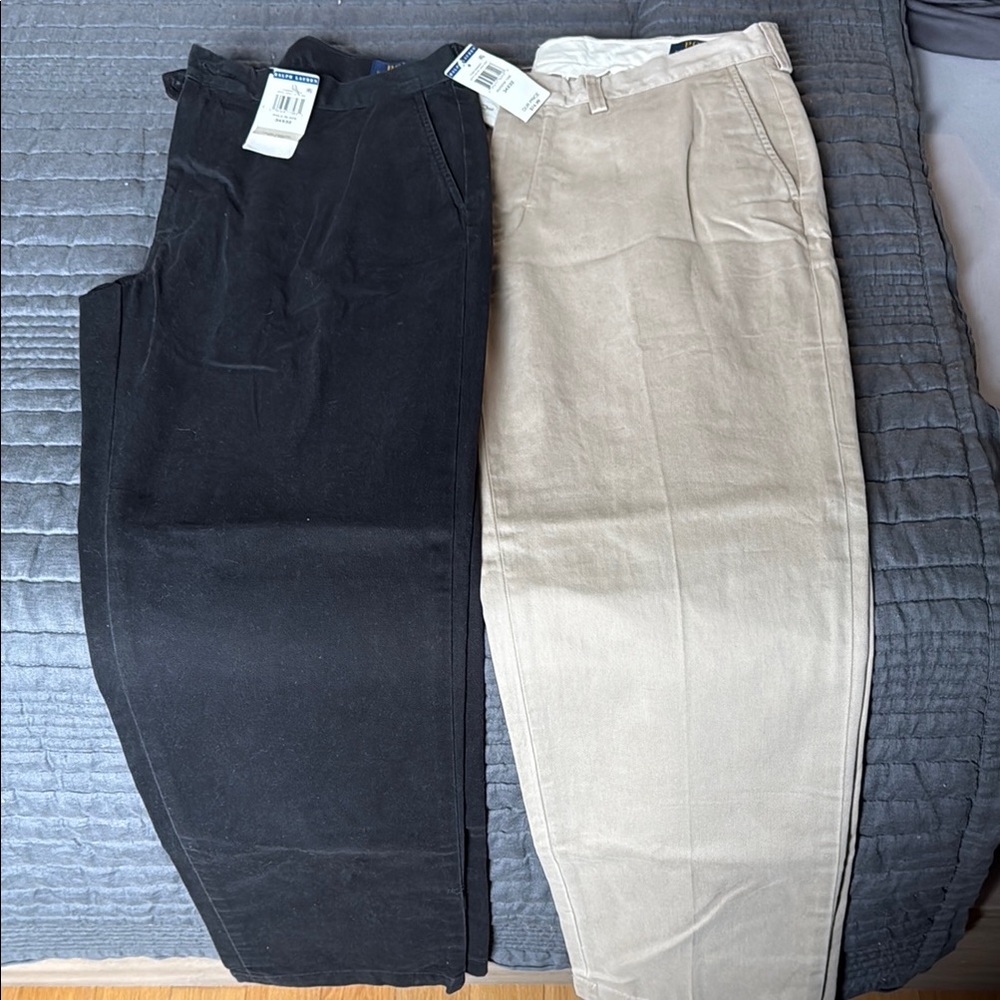 Polo Ralph Lauren Men's Black and Tan Pants
